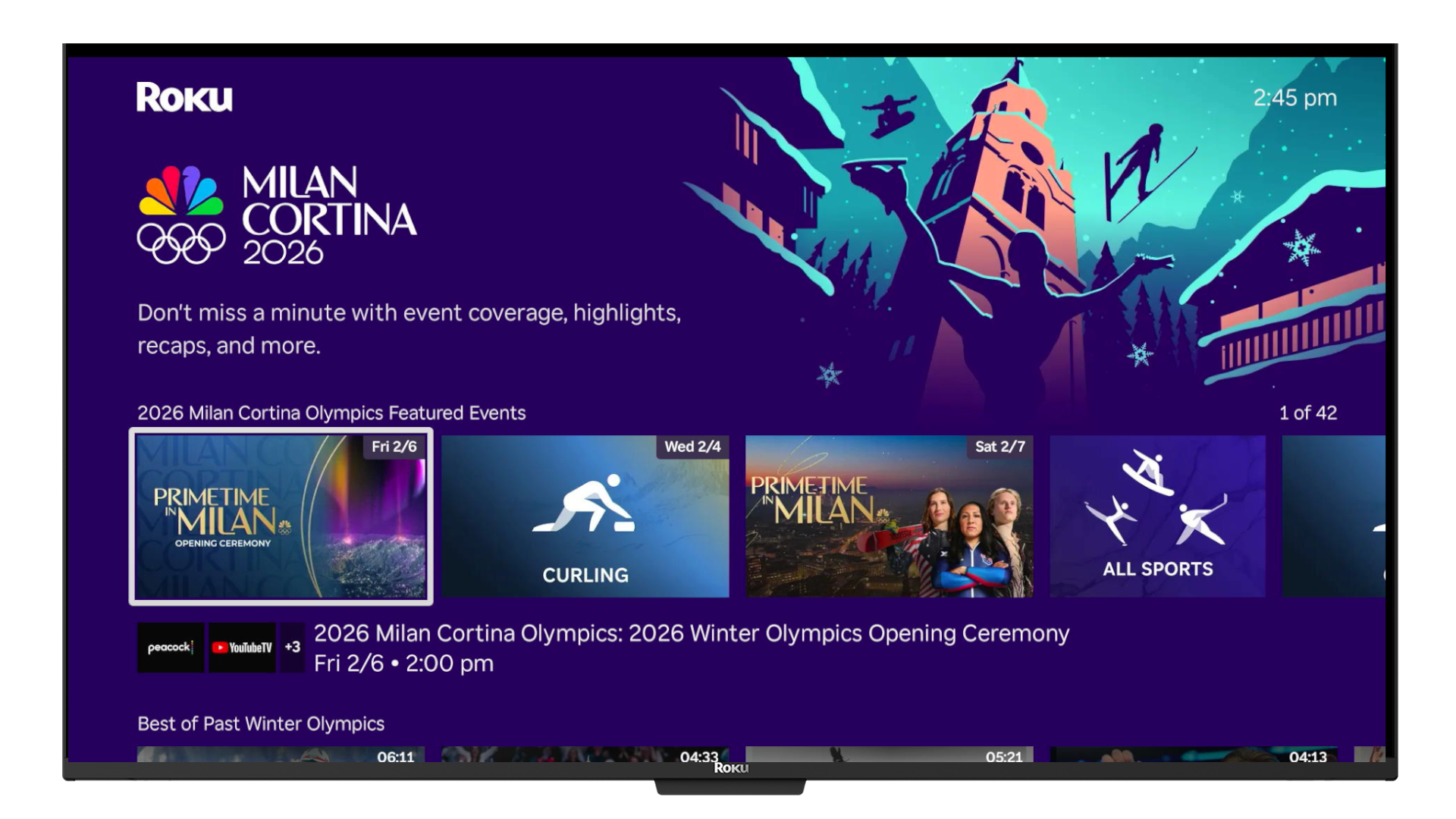 Roku Olympics Experience